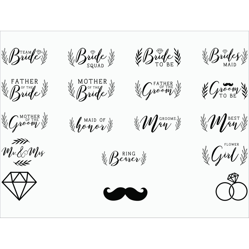 Wedding SVG Bundle Marriage SVGBridal Bride SVG Png Eps Dxf Cricut Beautiful Matching Set Engagement Bride Groom.jpg