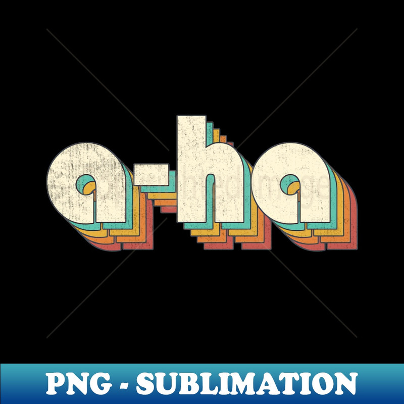 UD-20231117-11899_Retro Vintage A-Ha Rainbow Letters Distressed Style 5191.jpg