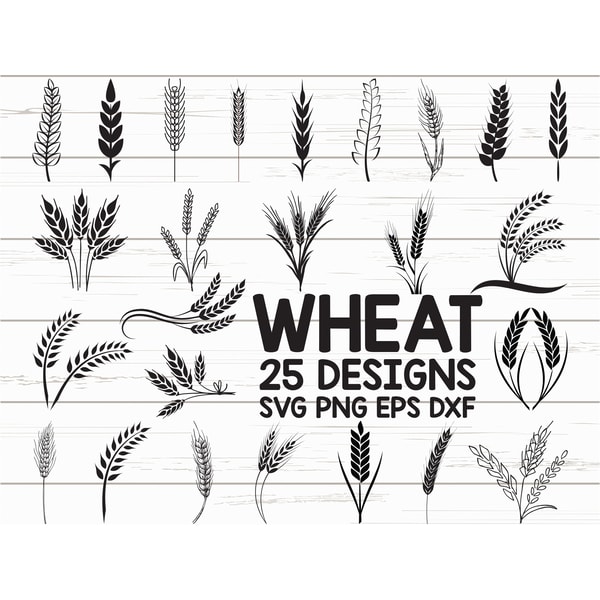 Wheat SVG Grain Svg Wheat Clipart Cut Files Cricut Silhouette Vector.jpg