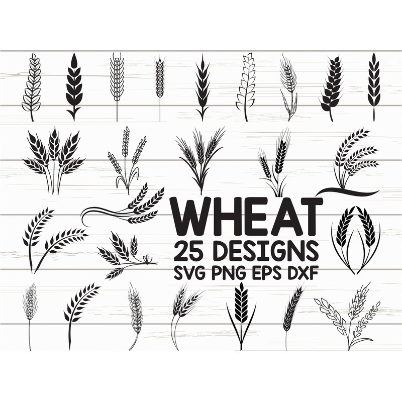Wheat SVG Grain Svg  Wheat Clipart Cut Files Cricut Silhouette Vector.jpg