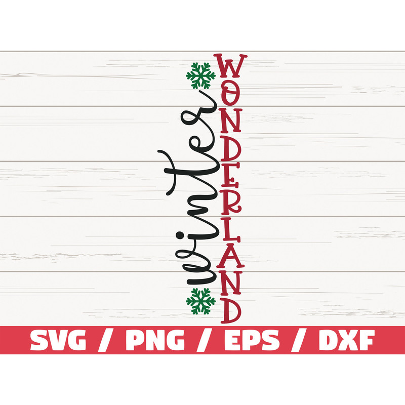 Winter Wonderland SVG Cut File Cricut Commercial use Silhouette Clip art Christmas Porch Sign SVG Holiday Decoration.jpg