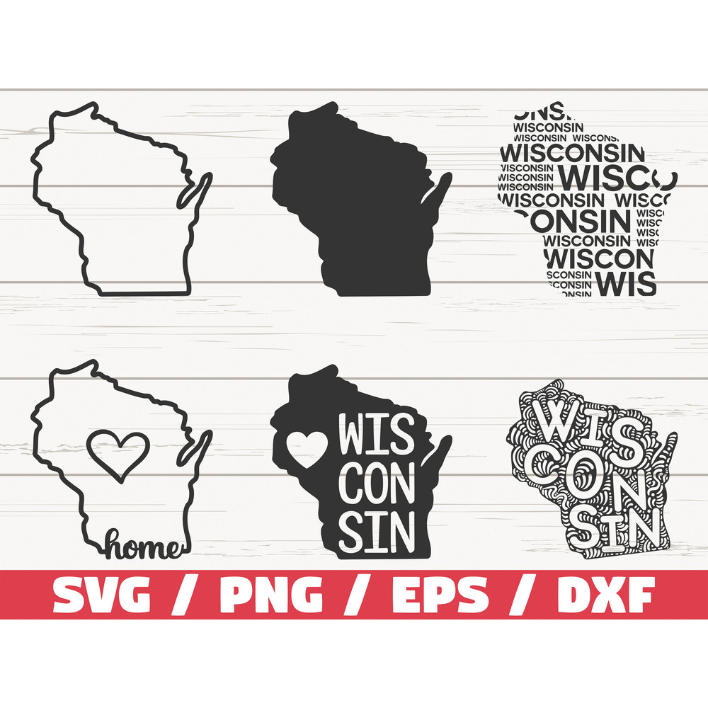 Wisconsin State SVG Cut File Cricut Clip art Commercial use Silhouette Wisconsin SVG Wisconsin Outline WI Svg.jpg