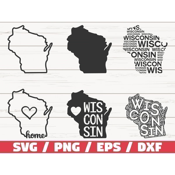 Wisconsin State SVG, Cut File, Cricut, Clip art - Inspire Uplift