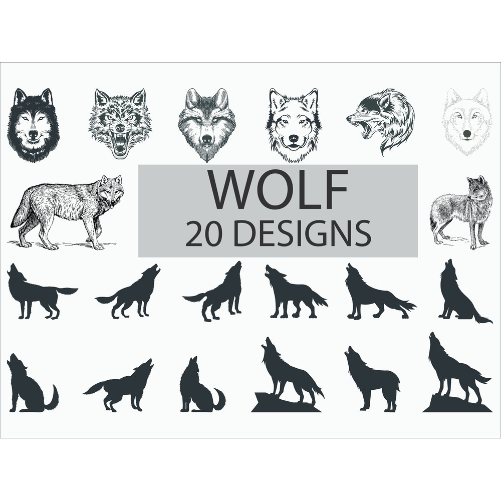 Wolf Svg Wolf Face Svg Wolves Svg Howling Wolf Svg Wolf Head Svg Clipart Decal Eps Dxf Png Silhouette Cut file vinyl.jpg