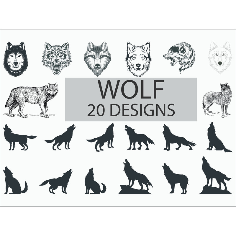 Wolf Svg Wolf Face Svg Wolves Svg Howling Wolf Svg Wolf Head Svg Clipart Decal Eps Dxf Png Silhouette Cut file vinyl.jpg