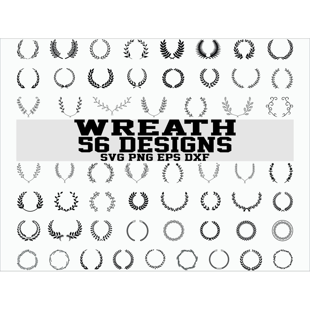 Wreath svg laurel wreath floral wreath leaves wreath leaf wreath flower wreath clipart stencil vinyl cut file silhouette iron on.jpg