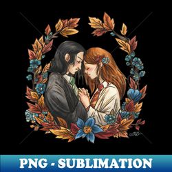 lily and snape harry potter art deco - high-quality png sublimation download - stunning sublimation graphics