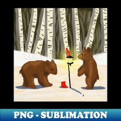 bear cubs and the lantern - artistic sublimation digital file - transform your sublimation creations
