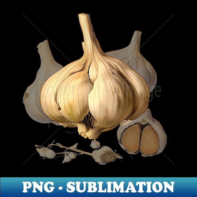 VP-20231117-5411_Garlic Bulb Embrace the Culinary Charm on a dark knocked out background 9685.jpg