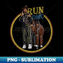 run dmc 80s vintage - premium png sublimation file - fashionable and fearless