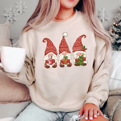 christmas gnomes sweatshirt, cute gnomies sweatshirt, merry christmas sweatshirt, gnome for the holidays shirt, cute chr