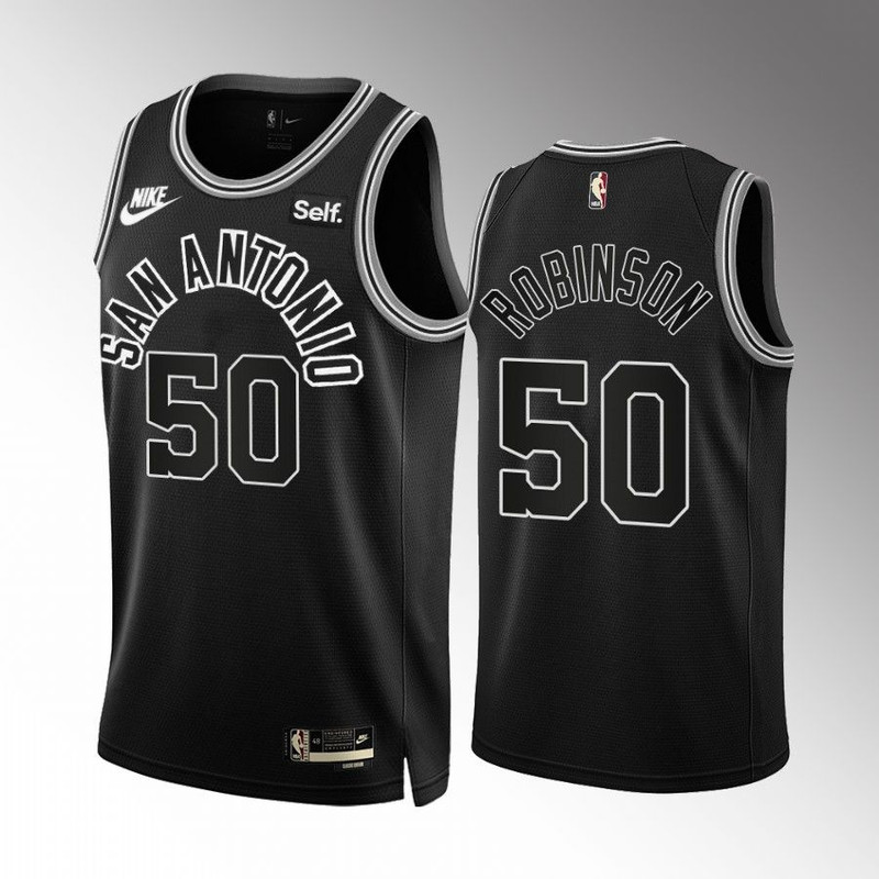 San Antonio Spurs David Robinson 2022-23 Black Jersey.jpg