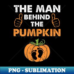 funny halloween pregnancy baby shower man behind the pumpkin - stylish sublimation digital download - unleash your creativity