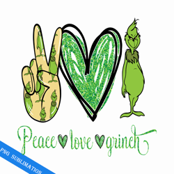 peace love grinch christmas png