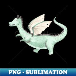 cute dragon fairy tale cartoon watercolor - premium png sublimation file - instantly transform your sublimation projects