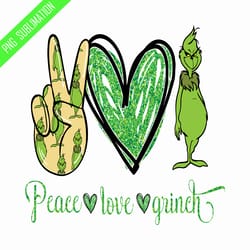 peace love grinch christmas png