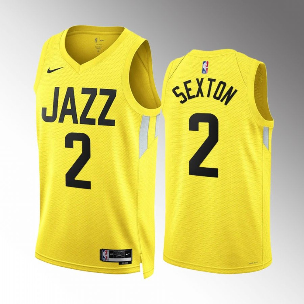 Utah Jazz Collin Sexton 2022-23 Gold Jersey.jpg