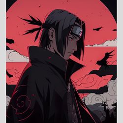 manga poster | anime manga panel decor | anime digital art | printable poster | moonlight massacre