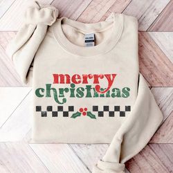 christmas sweatshirt, merry christmas sweatshirt, christmas shirt for women, christmas crewneck sweatshirt, holiday swea