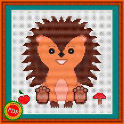 Hedgehog Cross Stitch Pattern | Cross-stitch the Adorable Hedgie