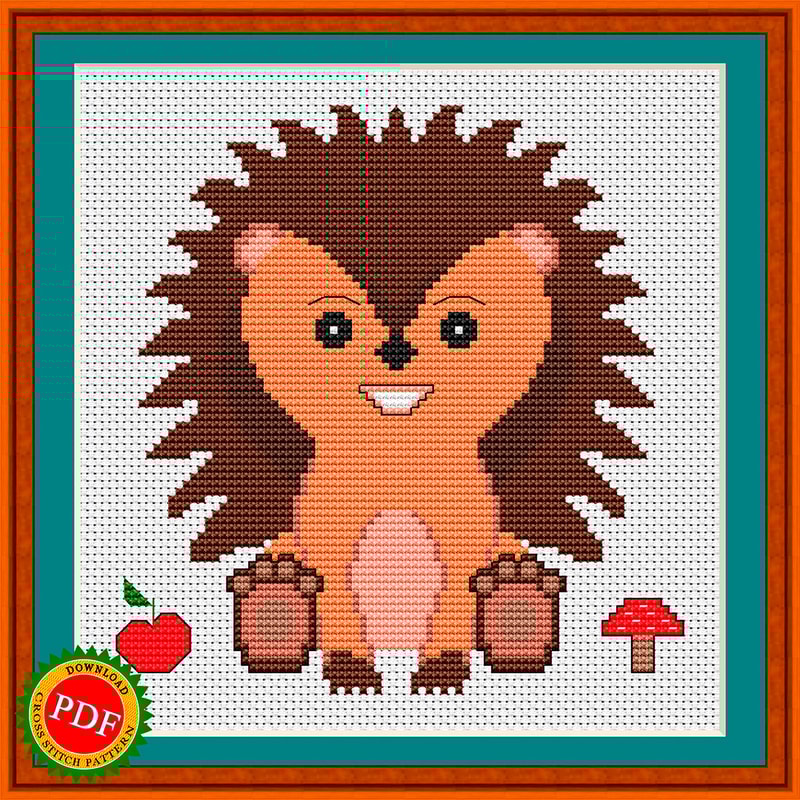 Hedgehog Cross Stitch Pattern