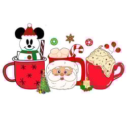 mickey christmas coffee png, coffee png, merry xmas png, christmas inspired coffee, christmas latte png instant download