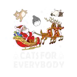 cats for everybody santa with reindeer cat svg cricut files