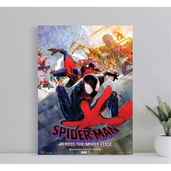 spiderman across the spider-verse movie poster, spider man