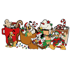 mickey christmas coffee png, coffee png, merry xmas png, christmas inspired coffee, christmas latte png instant download