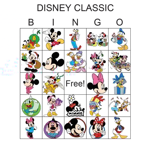 Disney Classic Bingo Game,Bingo Cards Printable,Bingo Party | Inspire ...