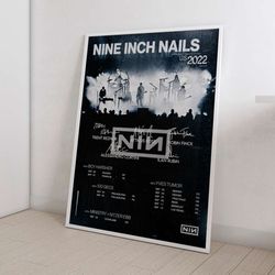 nine inch 90s nails tour poster, 2022 live concert poster