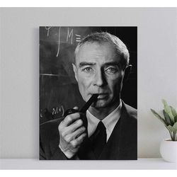 oppenheimer with pipe university professor poster, wall art