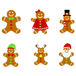 gingerbread man bundle, gingerbread woman, gingerbread santa,gingerbread reindeer, logo christmas svg, instant download
