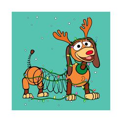 disney reindeer slinky dog christmas lights svg file