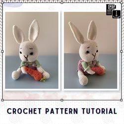 adorable carrot-loving bunny crochet pattern for creative crafting