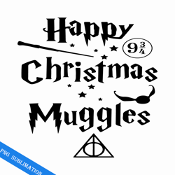happy christmas muggle svg
