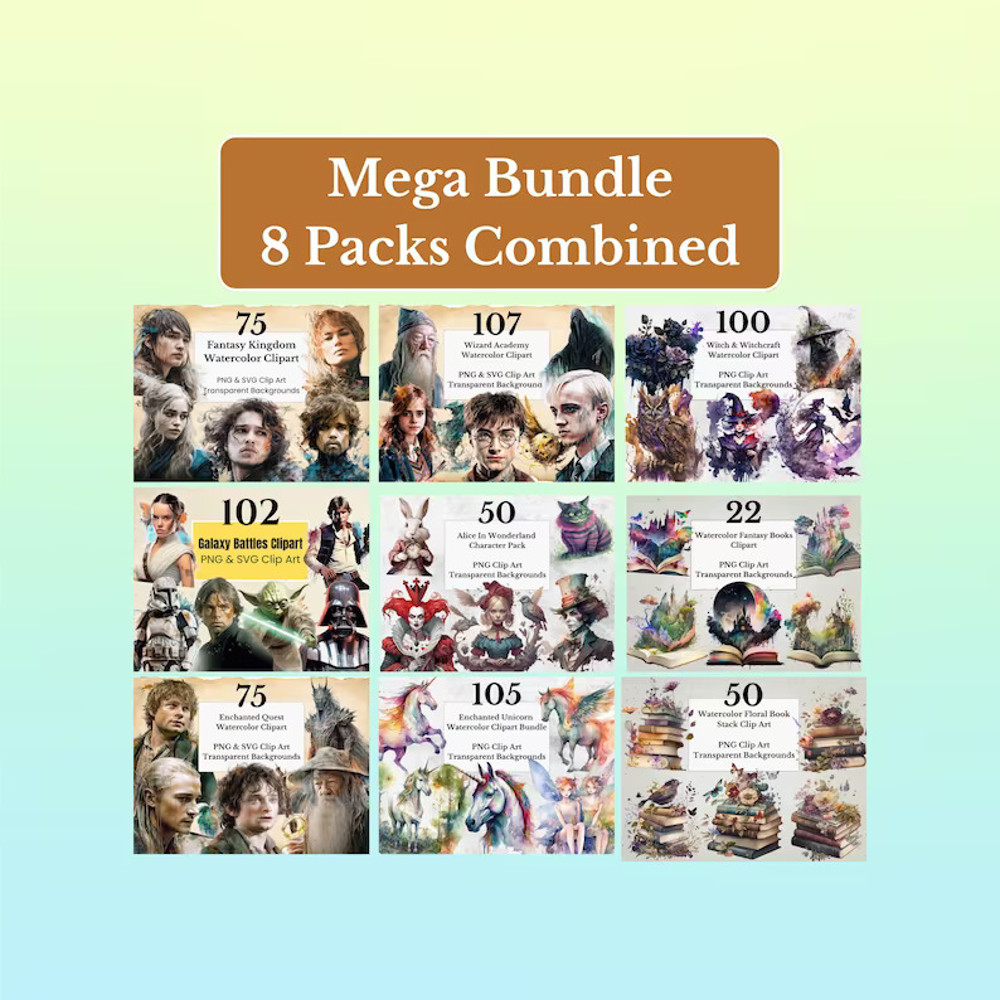 Fantasy SVG Mega Bundle Clipart PNG Clipart For Crafts Graphic Winter Cl ( (4).jpg