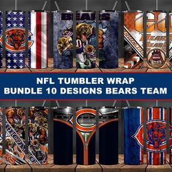 Bears Tumbler Wrap , Football Tumbler Png , Nfl Tumbler Wrap 02
