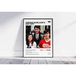 ferris bueller's day off poster, john hughes, minimalist