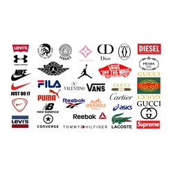 logo fashion brand bundle svg, brand svg, gucci svg, dior svg, fashion logo svg, brand logo svg, digital download