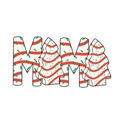 retro christmas tree cake mama svg graphic design file