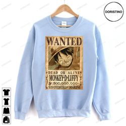 vintage wanted monkey d luffy one piece doristino awesome shirts