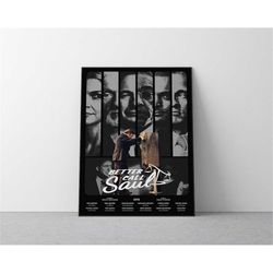 better call saul halftone tv series poster, grayscale