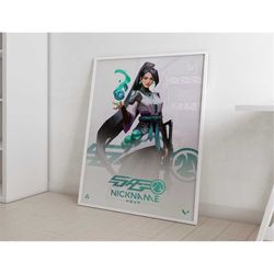 valorant sage personalized poster |valorant gift| valorant