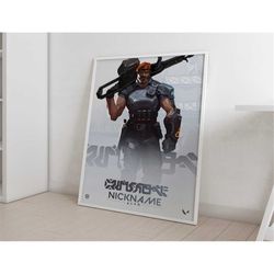 valorant brimstone personalized poster |valorant gift| valorant