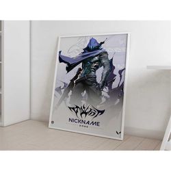 valorant omen personalized poster |valorant gift| valorant