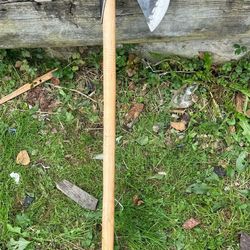 handmade carbon steel viking throwing axe | 31 rare art wood cutting axe with carved ashwood handle