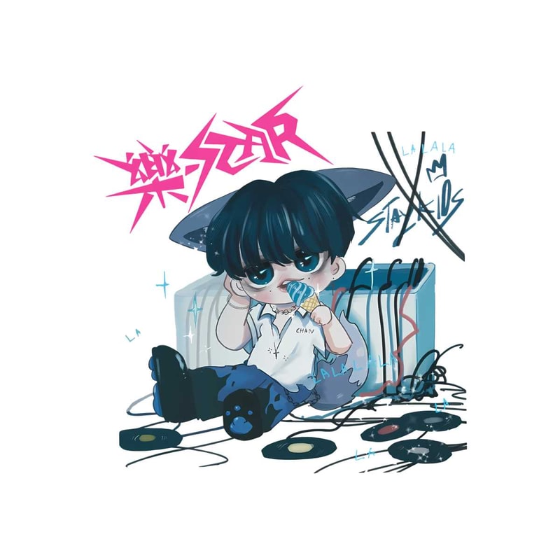Gerald Chibi Bangchan Rockstar Chibi Fanart Kpop Singer PNG File | Inspire Uplift