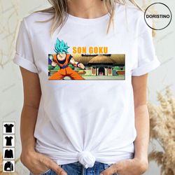 style retro son goku dragon ball anime doristino awesome shirts