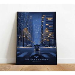the dark knight poster, canvas wall art, rolled